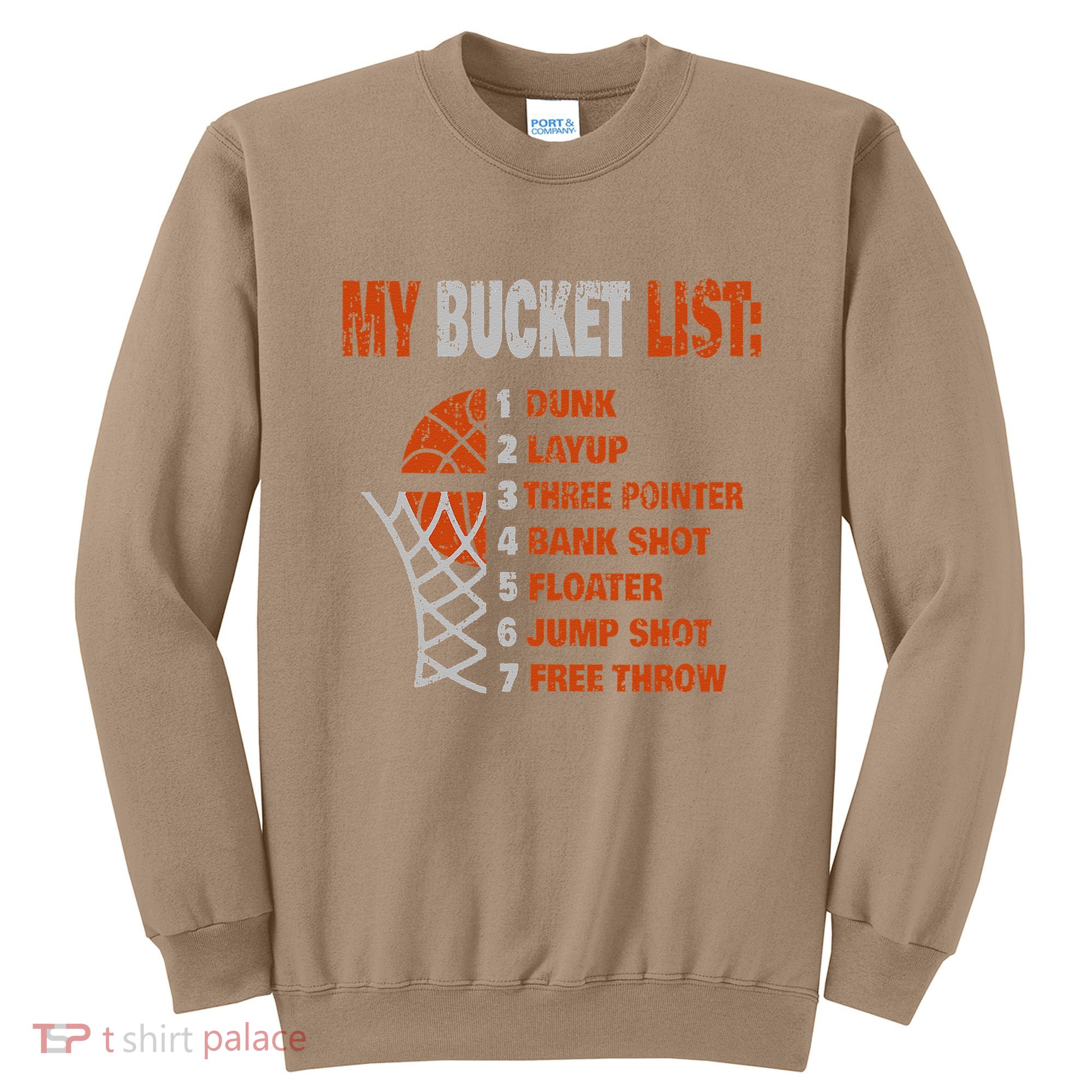 Funny Basketball My Bucket List Basketball Player Sweatshirt