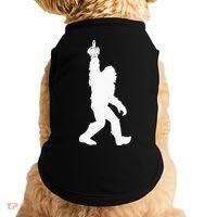 Funny Bigfoot Middle Finger For Squatch Believers Doggie Tank thumb 0