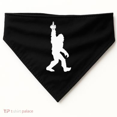 Funny Bigfoot Middle Finger For Squatch Believers USA-Made Doggie Bandana