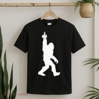 Funny Bigfoot Middle Finger For Squatch Believers T-Shirt thumb 2