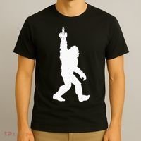 Funny Bigfoot Middle Finger For Squatch Believers T-Shirt thumb 3