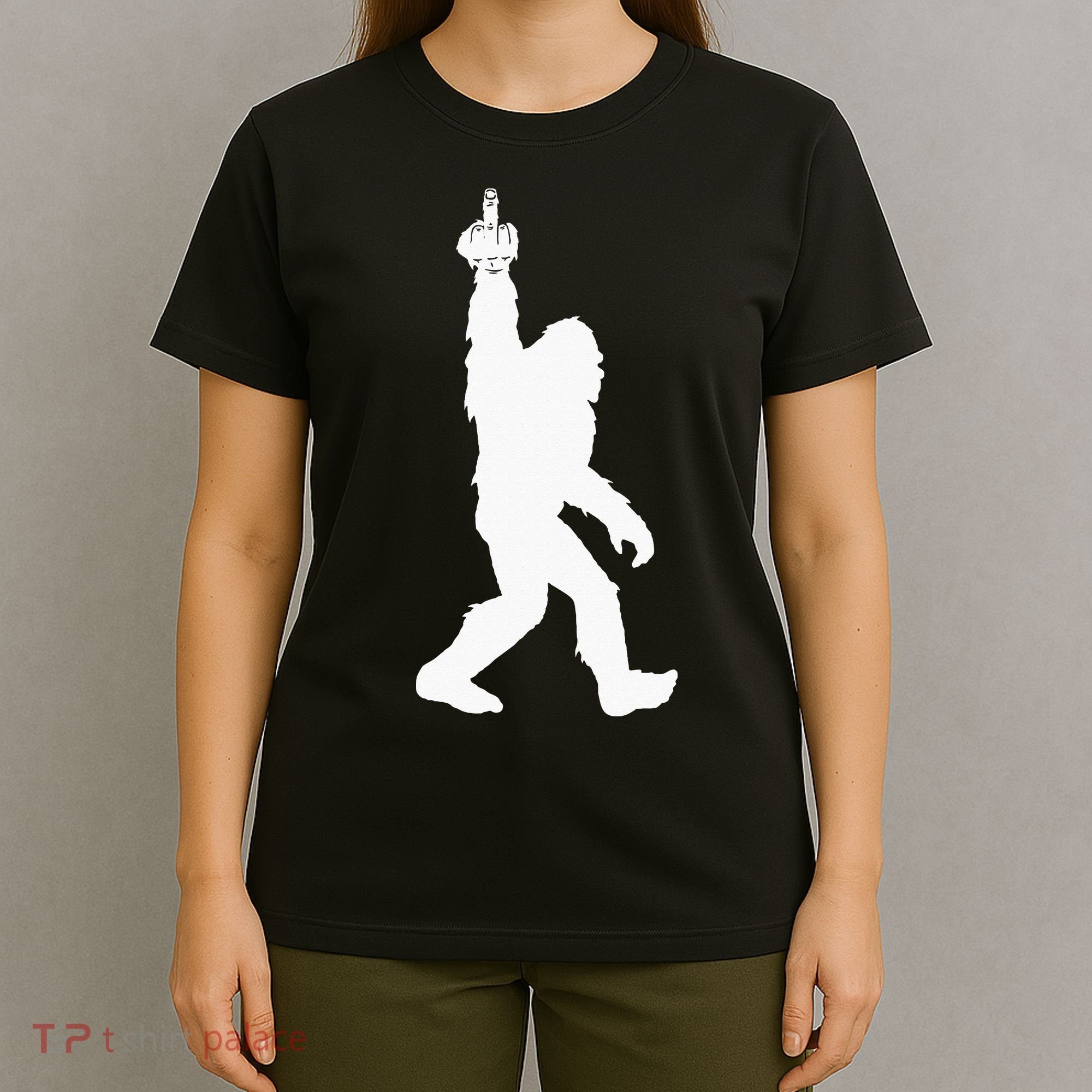 Funny Bigfoot Middle Finger For Squatch Believers T-Shirt