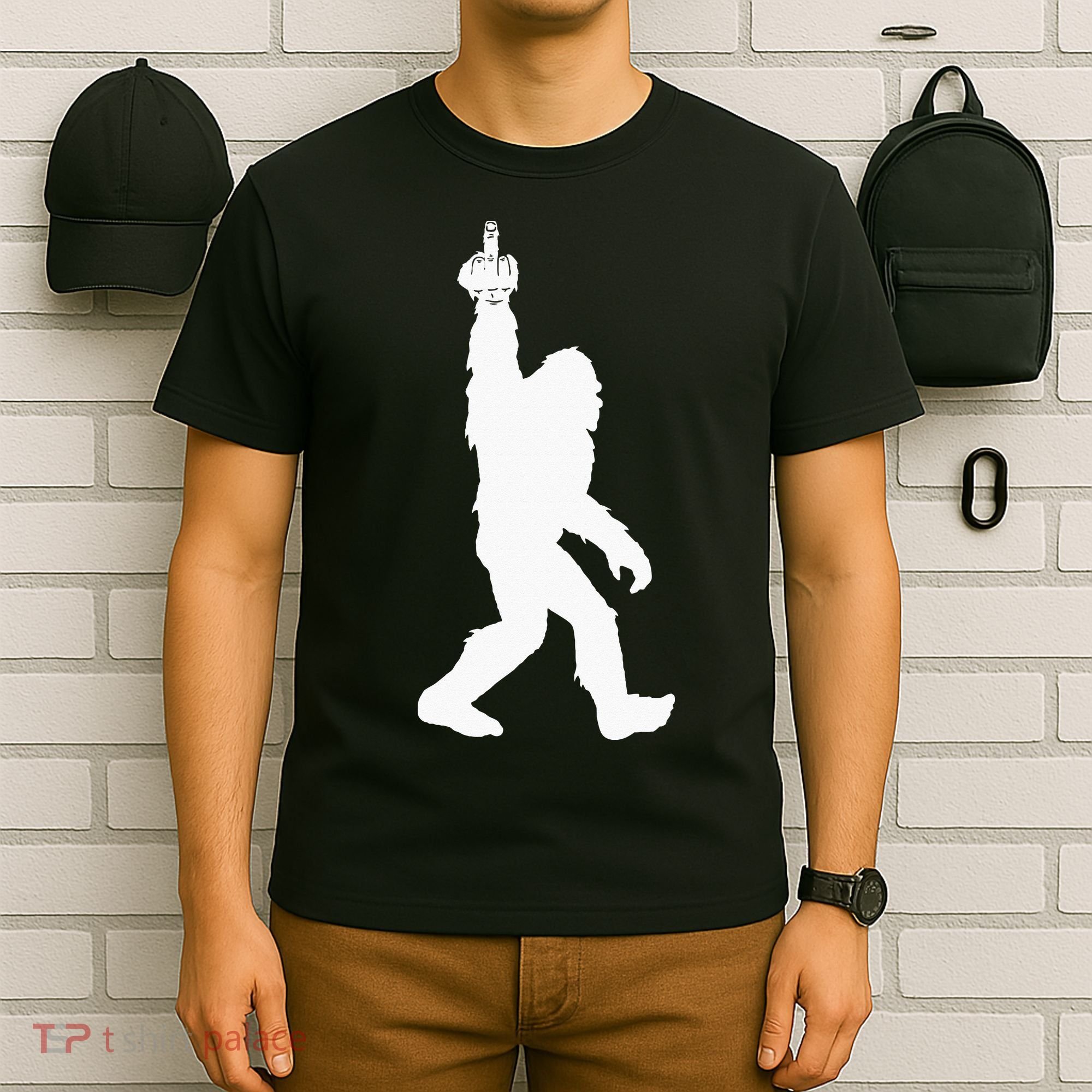 Funny Bigfoot Middle Finger For Squatch Believers T-Shirt