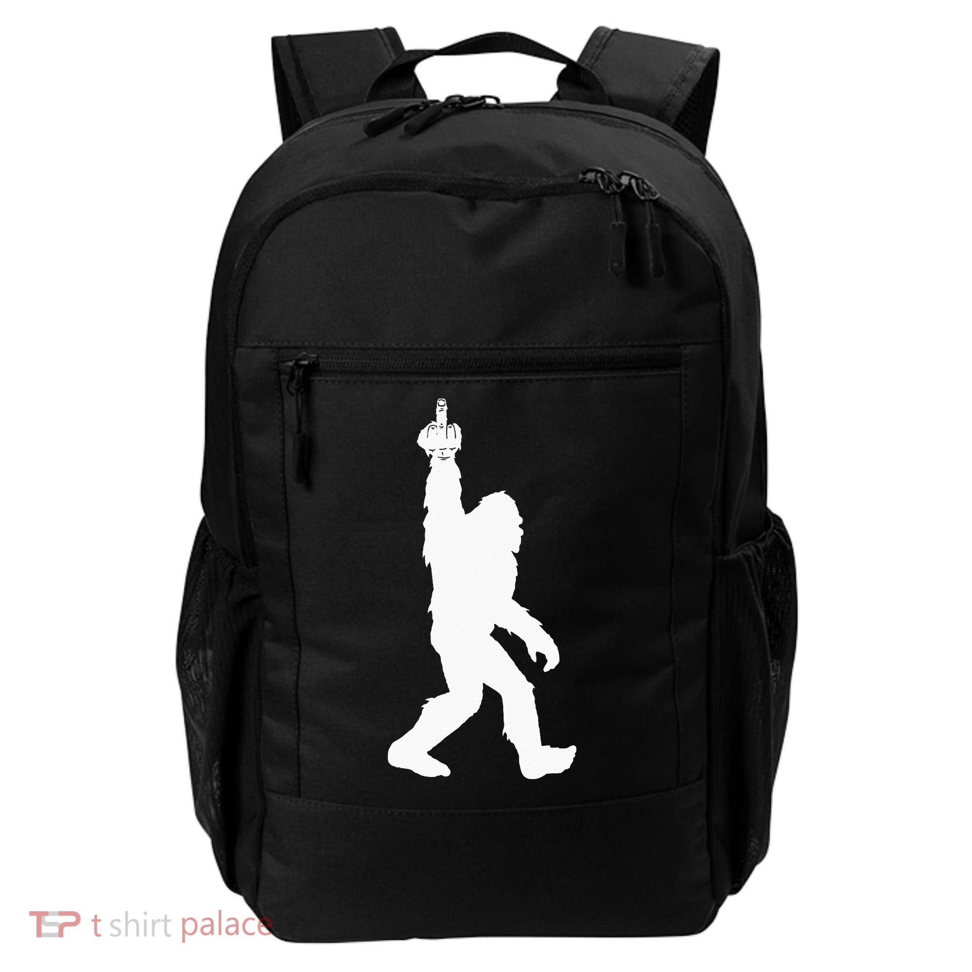 Funny Bigfoot Middle Finger For Squatch Believers Backpack