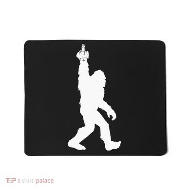 Funny Bigfoot Middle Finger For Squatch Believers Mousepad