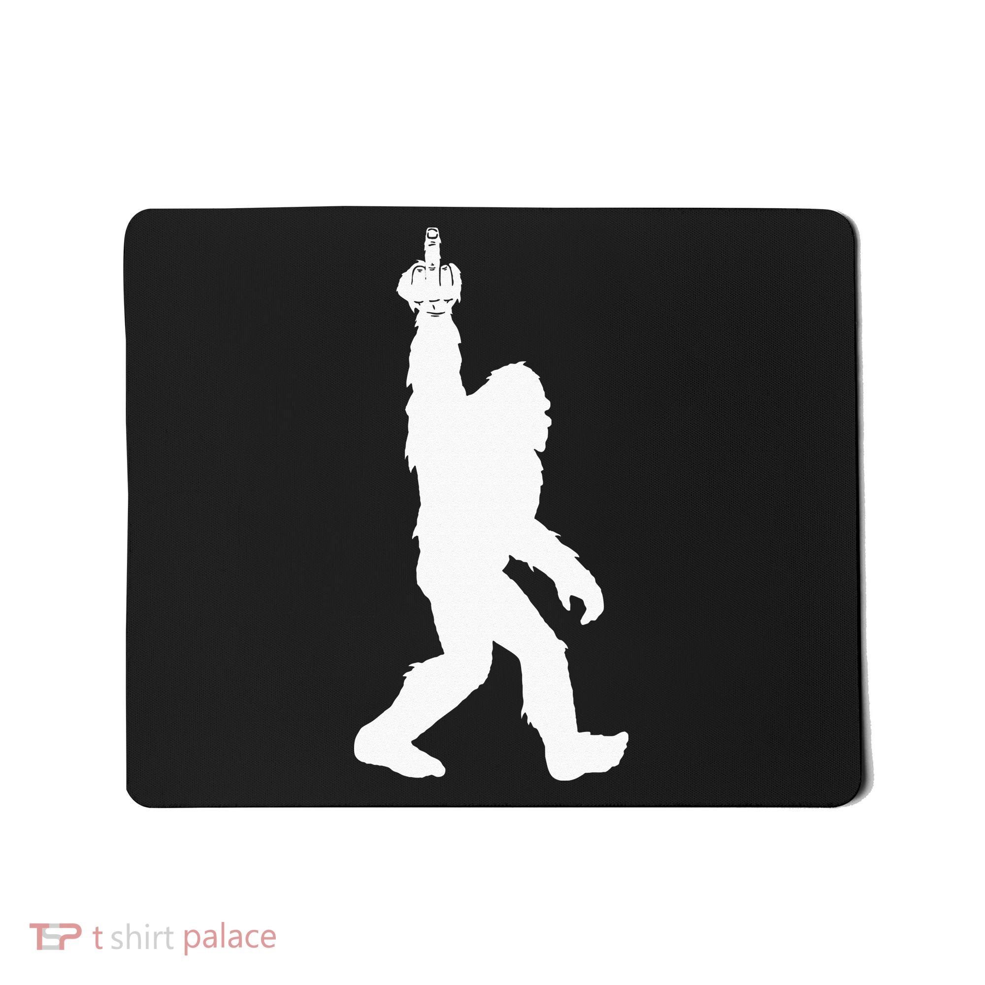 Funny Bigfoot Middle Finger For Squatch Believers Mousepad