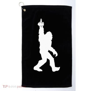 Funny Bigfoot Middle Finger For Squatch Believers Golf Towel