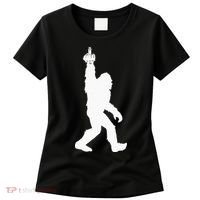 Funny Bigfoot Middle Finger For Squatch Believers Women's T-Shirt thumb 0