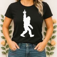 Funny Bigfoot Middle Finger For Squatch Believers Women's T-Shirt thumb 2