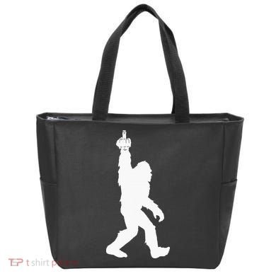 Funny Bigfoot Middle Finger For Squatch Believers Tote Bag