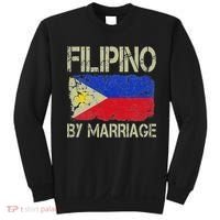 Filipino By Marriage Philippines Flag Funny Husband Wife Sweatshirt thumb 0