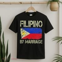 Filipino By Marriage Philippines Flag Funny Husband Wife T-Shirt thumb 2