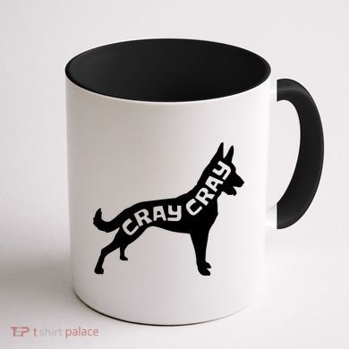 Funny Belgian Malinois Cray Cray Dog Coffee Mug back