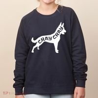 Funny Belgian Malinois Cray Cray Dog Women's Sweatshirt thumb 0