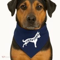 Funny Belgian Malinois Cray Cray Dog USA-Made Doggie Bandana thumb 1