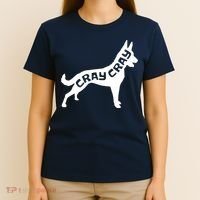 Funny Belgian Malinois Cray Cray Dog T-Shirt thumb 4