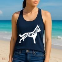 Funny Belgian Malinois Cray Cray Dog Women's Tank Top thumb 2