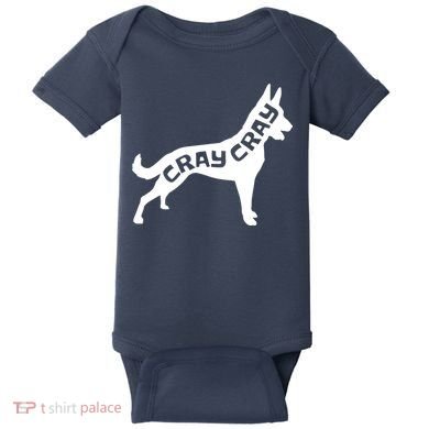 Funny Belgian Malinois Cray Cray Dog Baby Bodysuit