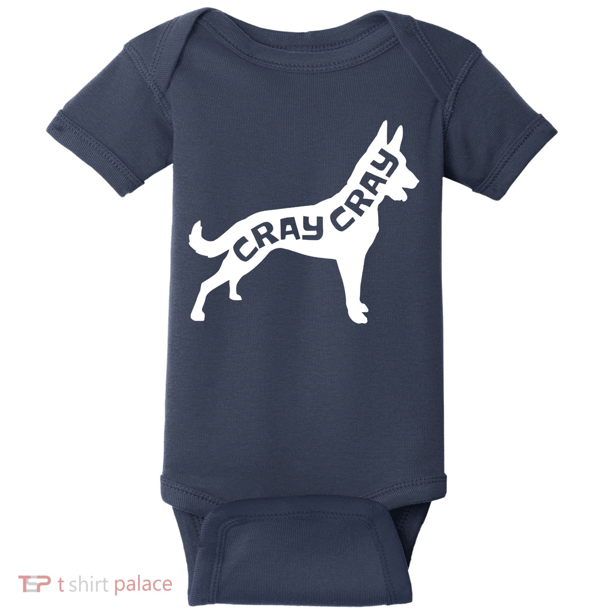 Funny Belgian Malinois Cray Cray Dog Baby Bodysuit