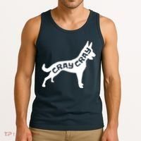 Funny Belgian Malinois Cray Cray Dog Tank Top thumb 3