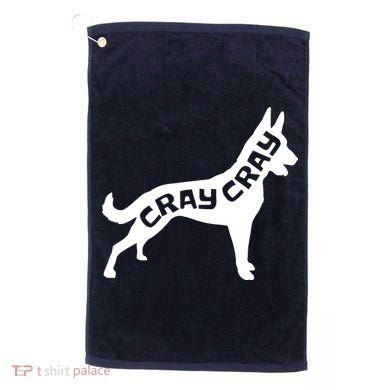 Funny Belgian Malinois Cray Cray Dog Golf Towel