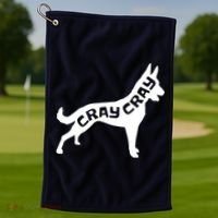 Funny Belgian Malinois Cray Cray Dog Golf Towel thumb 1