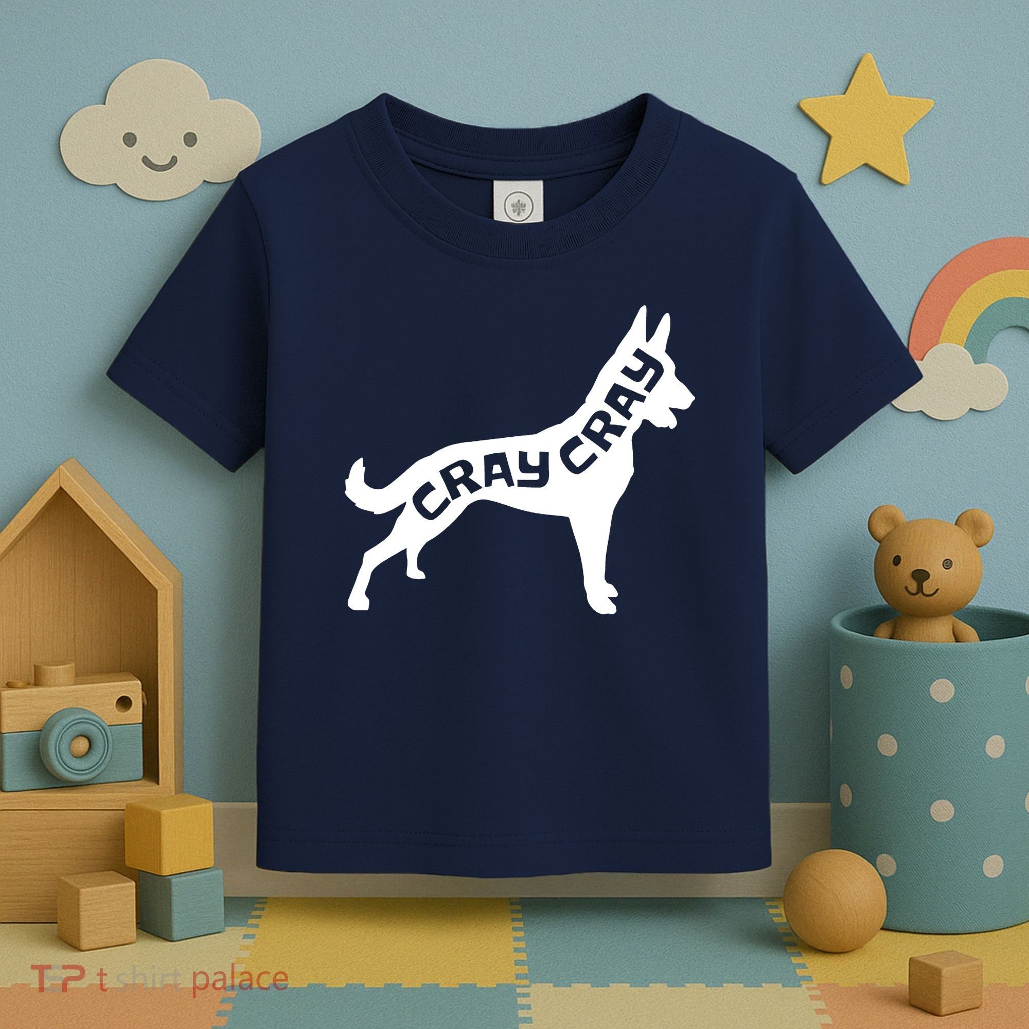 Funny Belgian Malinois Cray Cray Dog Toddler T-Shirt