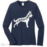 Funny Belgian Malinois Cray Cray Dog Women's Long Sleeve Shirt thumb 0