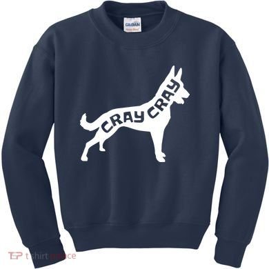 Funny Belgian Malinois Cray Cray Dog Kids Sweatshirt