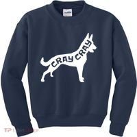 Funny Belgian Malinois Cray Cray Dog Kids Sweatshirt thumb 0
