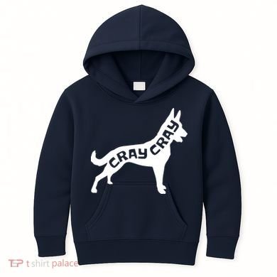 Funny Belgian Malinois Cray Cray Dog Kids Hoodie