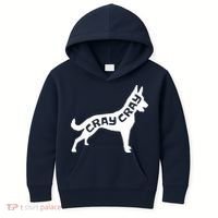 Funny Belgian Malinois Cray Cray Dog Kids Hoodie thumb 0