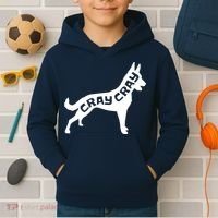 Funny Belgian Malinois Cray Cray Dog Kids Hoodie thumb 2