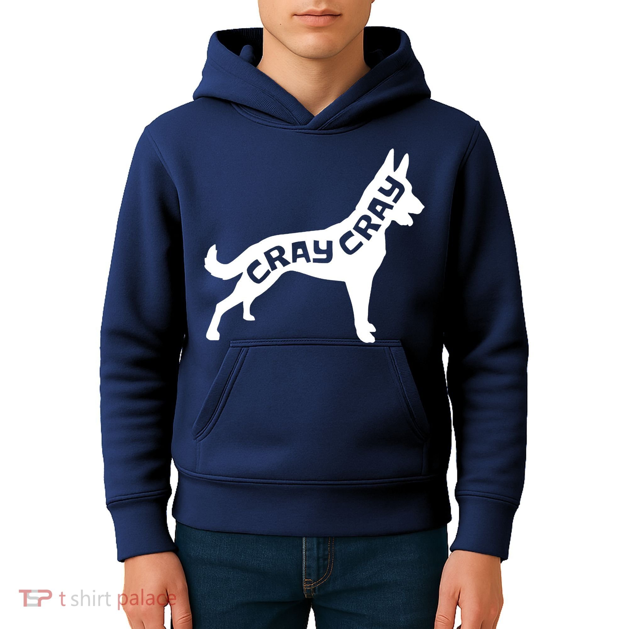 Funny Belgian Malinois Cray Cray Dog Kids Hoodie