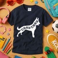 Funny Belgian Malinois Cray Cray Dog Kids T-Shirt thumb 3