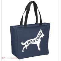 Funny Belgian Malinois Cray Cray Dog Tote Bag thumb 2