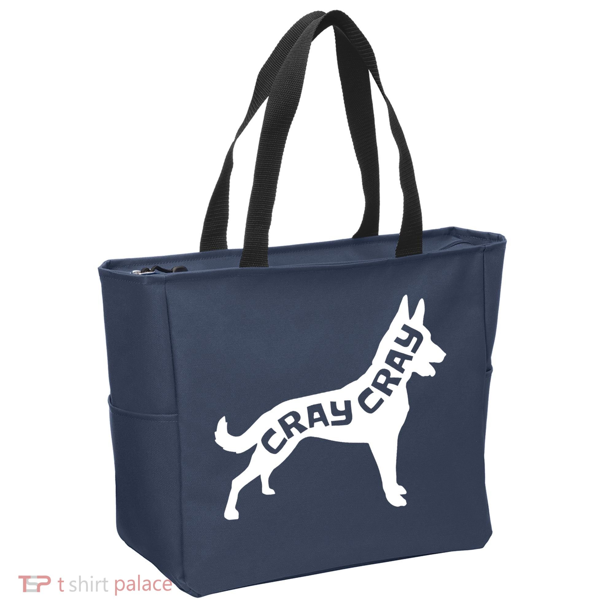 Funny Belgian Malinois Cray Cray Dog Tote Bag