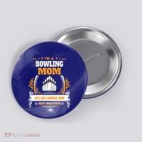 Funny Bowling Mom Cute Gift For Mom Button thumb 0