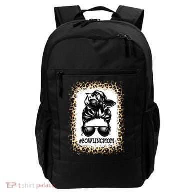Funny Bowling Mom Messy Bun Player Mom Mother's Day Gift Backpack