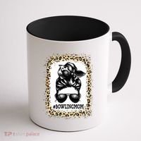 Funny Bowling Mom Messy Bun Player Mom Mother's Day Gift Coffee Mug thumb 1