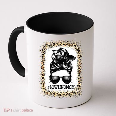 Funny Bowling Mom Messy Bun Player Mom Mother's Day Gift Coffee Mug
