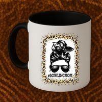 Funny Bowling Mom Messy Bun Player Mom Mother's Day Gift Coffee Mug thumb 2