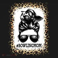 Funny Bowling Mom Messy Bun Player Mom Mother's Day Gift Ornament thumb 1