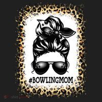 Funny Bowling Mom Messy Bun Player Mom Mother's Day Gift Golf Towel thumb 3