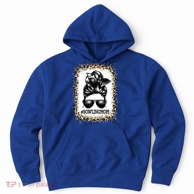 Funny Bowling Mom Messy Bun Player Mom Mother's Day Gift Hoodie