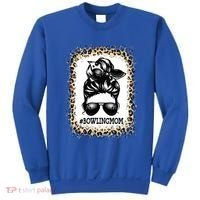 Funny Bowling Mom Messy Bun Player Mom Mother's Day Gift Sweatshirt thumb 0