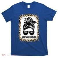 Funny Bowling Mom Messy Bun Player Mom Mother's Day Gift T-Shirt thumb 0