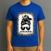 Funny Bowling Mom Messy Bun Player Mom Mother's Day Gift T-Shirt thumb 3