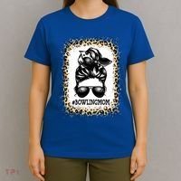 Funny Bowling Mom Messy Bun Player Mom Mother's Day Gift T-Shirt thumb 4