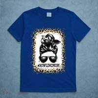 Funny Bowling Mom Messy Bun Player Mom Mother's Day Gift T-Shirt thumb 5